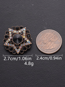 Nhà Máy Trực Tiếp Tùy Chỉnh Hollow-out Đầy Đủ Rhinestone Kim Loại Nút Cho Thời Trang Hàng May Mặc 12-30Mm - Product Image 4