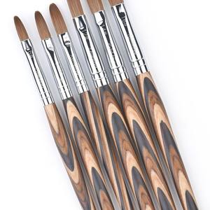 KADS Kolinsky Acrylic <b>Nail</b> Brush 100% Pure With Wooden Handle Sable 6#-16# <b>Nail</b> Art Acrylic Crystal Brush Customized logo - Product Image 3