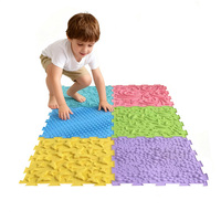 Set Matras Puzzle Sensorik TPE Aman, Non-Toksik, Sistem Interlocking, untuk Merangkak, Bermain, Edukasi Dini Anak, Terapi Shiatsu Kaki Montessori