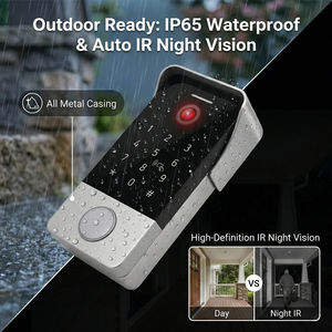 Sonnette <span class=keywords><strong>vidéo</strong></span> intelligente HIWINK avec capteur de mouvement, mot de passe, carte IC, contrôle d'accès NFC, caméra WiFi Tuya 2MP, IP65 - Product Image 2