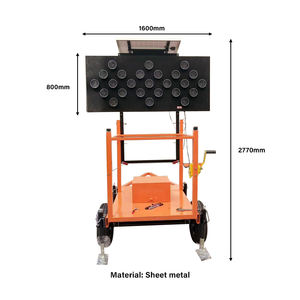Segno stradale portatile con segni di freccia lampeggianti rimorchio Segnale di allarme a led solare freccia luce rimovibile - Product Image 2