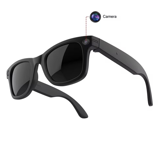 W600 Smart Sport Glasses Camera Wearable Headset with Shooting Camera Audio Call AI Photo Recognition Voice Recording Sunglasses