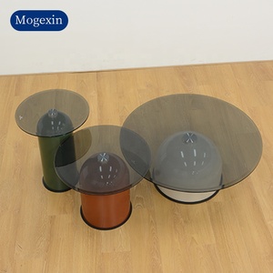 Meubles de maison modernes de luxe nordiques Table d'appoint en verre de salon Ensemble de tables basses élégantes - Product Image 2