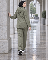 EVE007 Manteau coupe-vent et imperméable à manches longues bouffantes, robe de style décontracté, vêtements musulmans islamiques haut de gamme, hijabs, style quotidien