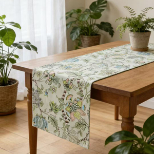 Rideaux Jacquard Floraux Personnalisés en Gros, Rideaux à Texture Lin, Traitements de Fenêtre Courbés, Textile de Maison Botanique Vintage - Product Image 5