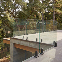 Système de balustrade en verre sans cadre HIMOWAY moderne en acier inoxydable pour extérieur, sécurité garantie