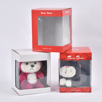 Boîte pliante à fenêtre transparente pour emballage de jouets en peluche, plusieurs couleurs et tailles