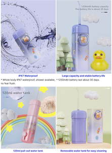 Per bambini impermeabile per la casa portatile Mini Doucher orale ricaricabile IPX7 Wireless elettrico per la pulizia orale per la cura dell'acqua - Product Image 6