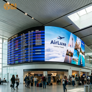 固定式室内 GOB 曲面 LED 显示屏供应商 P1.87 LED 视频墙，带多媒体功能，适用于舞台背景、会议室 - Product Image 2