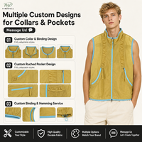 Gilet d'été léger et à séchage rapide sans manches pour activités sportives en extérieur, col montant, vente en gros pour fournisseurs