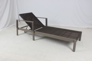 Chaise longue réglable en rotin pour terrasse extérieure, mobilier de <span class=keywords><strong>piscine</strong></span> commerciale, pour <span class=keywords><strong>hôtel</strong></span> - Product Image 4
