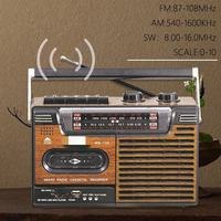 Lecteur de cassettes rétro portable MK-138, radio AM FM SW, enregistreur de cassettes, USB, TF, MP3, Bluetooth, audio domestique et extérieur