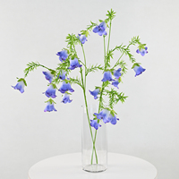 Flor Artificial de Seda Campanula con 10 Campanas, Atractiva, para Decoración de Interiores en Hoteles, Salones de Banquetes, Vestíbulos, Tiendas Minoristas y Áreas de Recepción
