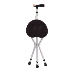 Elderly Cane <b>Stool</b> Aluminum Alloy Height Adjustable Portable Non Slip <b>Seat</b> For Outdoor Use - Product Image 2
