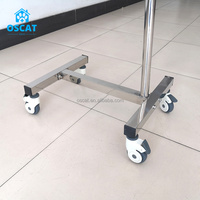 OSCAT 304 - Table d'opération vétérinaire en acier inoxydable, chariot réglable en hauteur, table d'instruments chirurgicaux pour animaux, clinique vétérinaire