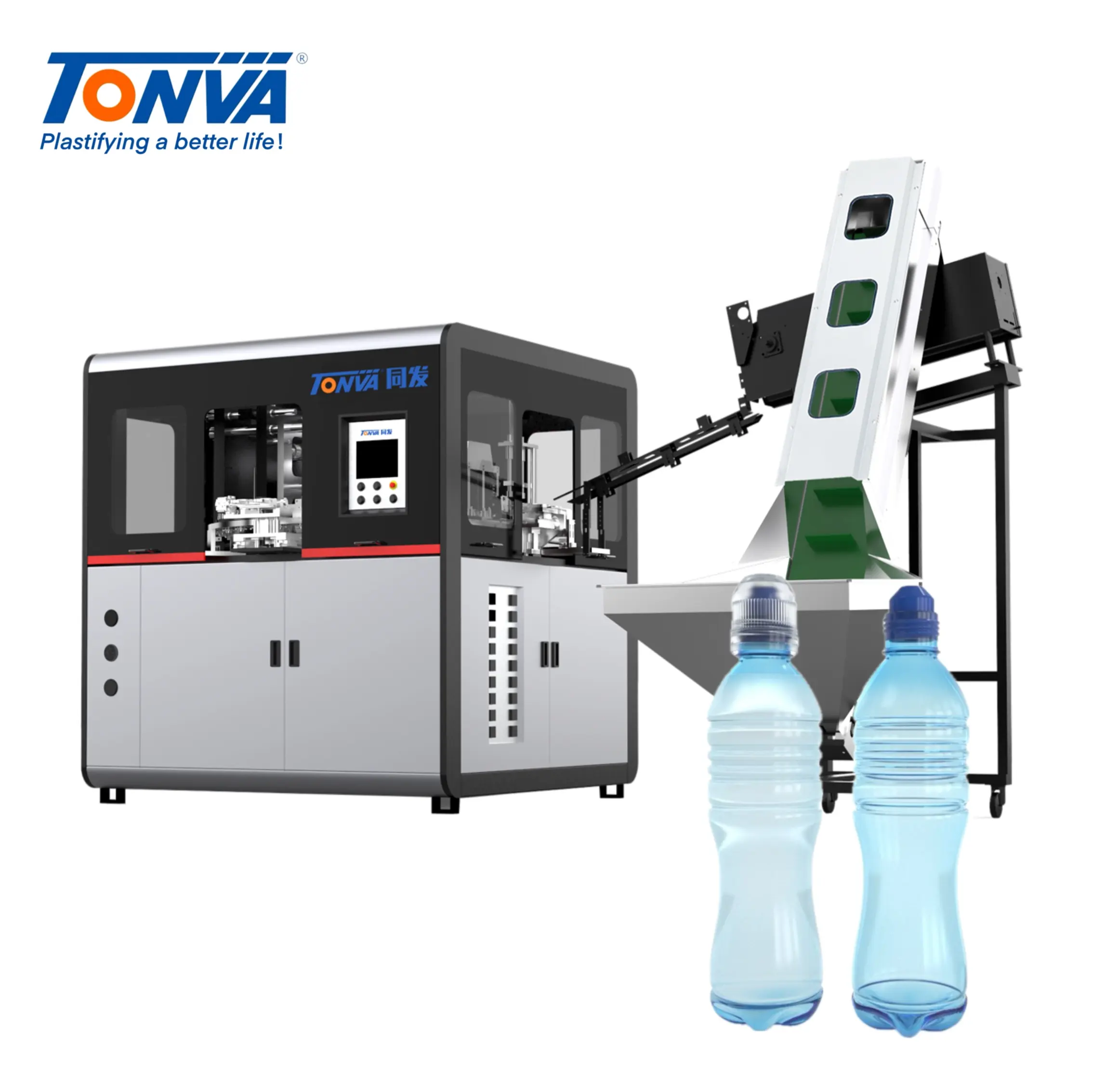 Máquina de soplado de botellas de agua mineral de plástico PET