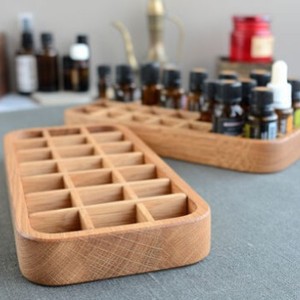 Boîte de rangement pour huiles essentielles en bois massif DoTERRA avec couvercle, organisateur en bois, présentoir rectangulaire, couleur naturelle - Product Image 3