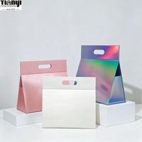 Boîte cadeau magnétique pliable de luxe écologique avec logo personnalisé, finition mate et doublure en éponge pour cosmétiques et mariages