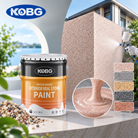 Peinture à base de sable naturel KOBG, texture granit, revêtement mural extérieur pour projets de construction, vente directe usine
