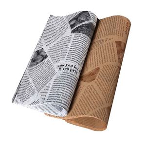 Carta stagnola personalizzata anti-unto per hamburger, impermeabile, in materiale tipo carta da giornale per uso alimentare - per avvolgere hamburger, biscotti, pane - Product Image 1