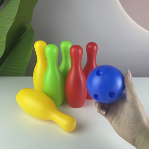 Ensemble <span class=keywords><strong>de</strong></span> jeu <span class=keywords><strong>de</strong></span> bowling portable en plastique <span class=keywords><strong>de</strong></span> 19 cm <span class=keywords><strong>pour</strong></span> enfants et parents, <span class=keywords><strong>pour</strong></span> l'intérieur et l'extérieur, avec boule - Product Image 2