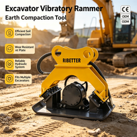 Compacteur de sol hydraulique REBET fiable pour excavatrice universelle, accessoire compacteur à plaques durable, pilonneuse compacteuse CE