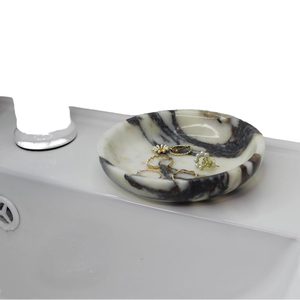 Telazzo - Tazón Pequeño Decorativo de Mármol Natural Calacatta Viola de 5.5 Pulgadas, Hecho a Mano, Personalizado, para Bodas, Ramadán, Bandeja de Comedor Moderna - Product Image 1