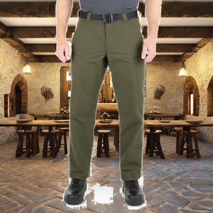 Pantalones de Disfraz de Pirata para Hombre, de Lino y Algodón, con Botones al Frente, Talla Grande 3XL, para Cosplay, Teatro, Fiesta, Representación Histórica - Product Image 2
