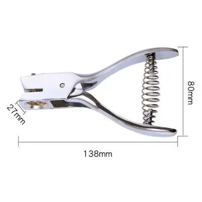 Ручной отделением для карт и подставкой Дырокол металлический тонкий пояс, который крепится на плоскогубцы перфорационный инструмент для ID карты значок ПВХ фото бирку с размером на 3*15 мм