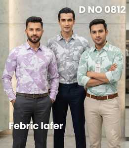 Camisas LAFAR para Hombre con el Último Estampado Geométrico Abstracto en Colores Pastel, Manga Larga, Cierre de Botones, Ropa Casual Moderna - Product Image 6