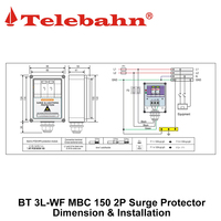 Protection contre les surtensions monophasée 120V/240V 2W+G AC T1+T2 Dispositif de protection contre les surtensions SPD