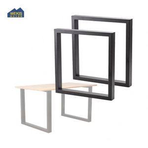 <b>Set</b> of 2 Heavy Duty Industrial Metal Square Dining <b>Table</b> Legs 200kg Load Capacity Hospital & Outdoor Use - Product Image 1