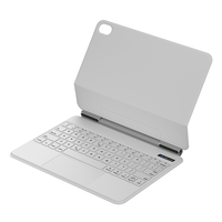 Clavier magique ultra-mince avec étui magnétique sans fil en alliage d'aluminium rétro-éclairé RVB pour clavier iPad
