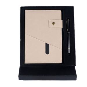 Hot Options for Branding Leather Magnetic Fridge Planner Green <b>Leaf</b> Journal Set Hard Cover Notebooks With Pen - Product Image 3