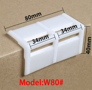 Protector de Esquinas en Forma de L de 80 mm, Protector de Esquinas de Plástico para Cajas de Cartón, Protector de Bordes de Esquinas W80 # - Product Image 1