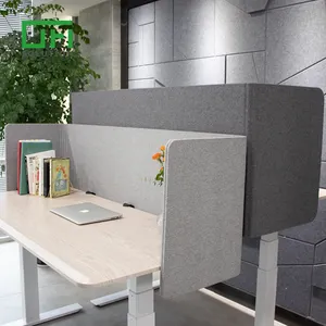 Screen Partition Desk Soundproof Tackable Surrounded Office Polyester Fabric Desk Partition Screens