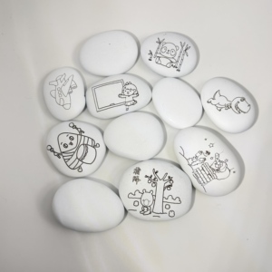 Piedras <span class=keywords><strong>de</strong></span> Río Naturales Recubiertas <span class=keywords><strong>de</strong></span> Blanco para Pintar, 3-5 cm, Piedras en Blanco Ecológicas, Contorno Láser, Manualidades <span class=keywords><strong>de</strong></span> Arte Mandala - Product Image 5