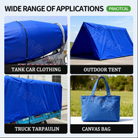Bâche en toile de polyester bleue épaissie, durable, coupe-vent, anti-âge et imperméable pour tente extérieure et couverture de yourte