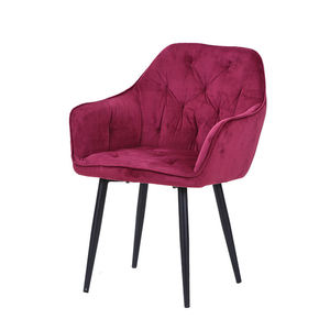 Wholesale Upholstered Kitchen Cafe Restaurant <b>Dinning</b> Room Arm Rest <b>Chair</b> Fabric Velvet Dining <b>Chairs</b> With Metal Legs - Product Image 2