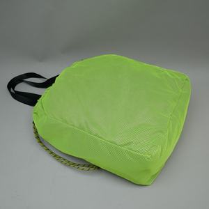 New Arrival Designer Mesh Zipper Light Yellow Women Shopper <b>Shoulder</b> <b>Medium</b> Volume Shopper - Product Image 3