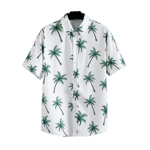 Camisa Hawaiana Personalizada de Moda Casual para Hombre, Camisa de Playa de Manga Corta con Estampado Moderno para Parejas - Product Image 1