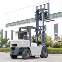 Chariot élévateur diesel robuste de 10 tonnes pour la logistique portuaire, levage de conteneurs de grande capacité, système hydraulique fiable