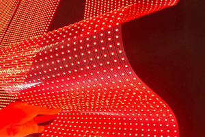 P4-8transparent <span class=keywords><strong>LED</strong></span> linh hoạt Màn hình phim dính trên kính <span class=keywords><strong>LED</strong></span> Video tường rõ ràng siêu <span class=keywords><strong>LED</strong></span> phim hiển thị - Product Image 3