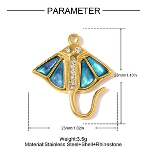 P65 Nuevo y en Oferta, Dijes <span class=keywords><strong>de</strong></span> Acero Inoxidable Chapados en Oro <span class=keywords><strong>de</strong></span> 18K con Diseño <span class=keywords><strong>de</strong></span> Concha, Estrella <span class=keywords><strong>de</strong></span> Mar y Corazón Vintage, Colgantes <span class=keywords><strong>de</strong></span> Animales Marinos con Circonita para DIY - Product Image 6