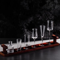 Ensemble de verres à cocktail en bois Bière Flight Boards Verres à cocktail avec Flight Boards