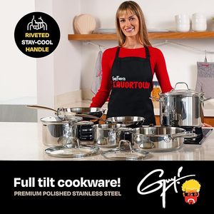 Geling, faible MOQ, ensembles de casseroles de cuisine en acier inoxydable, bonne vente, casseroles et poêles à <span class=keywords><strong>induction</strong></span>, compatibles four jusqu'à 500F - Product Image 4