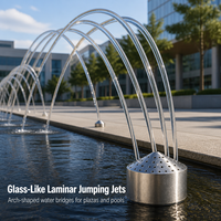 Buse de fontaine à jet laminaire pour jets d'eau, en acier inoxydable 304, marque LISHI, garantie 5 ans, résistante au feu, écologique, moderne