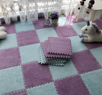 Tapis de puzzle en polyester RTS Hot 60x60cm, lavable, en peluche, pour bébés, chambre à coucher, salon, hôtel, maison - Fabriqué à la machine