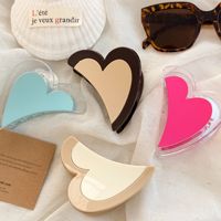 Pince à cheveux YuXi en forme de cœur pour fille, simple et polyvalente, en acétate, pince requin cœur, nouvelle collection 2026, accessoire capillaire