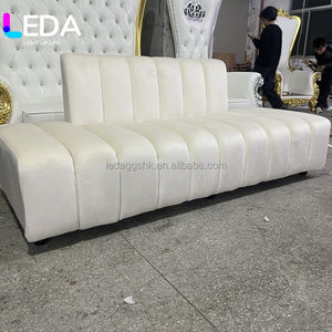 Canapé de mariage en velours doux à rayures blanches, nouveau design, directement de l'usine LEDA - Product Image 2